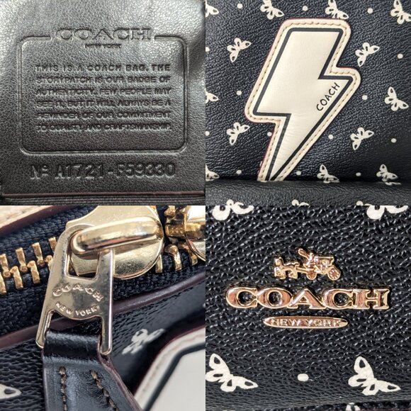 COACH Mini Charlie Backpack In Butterfly Print Thunder - Picture 7 of 16